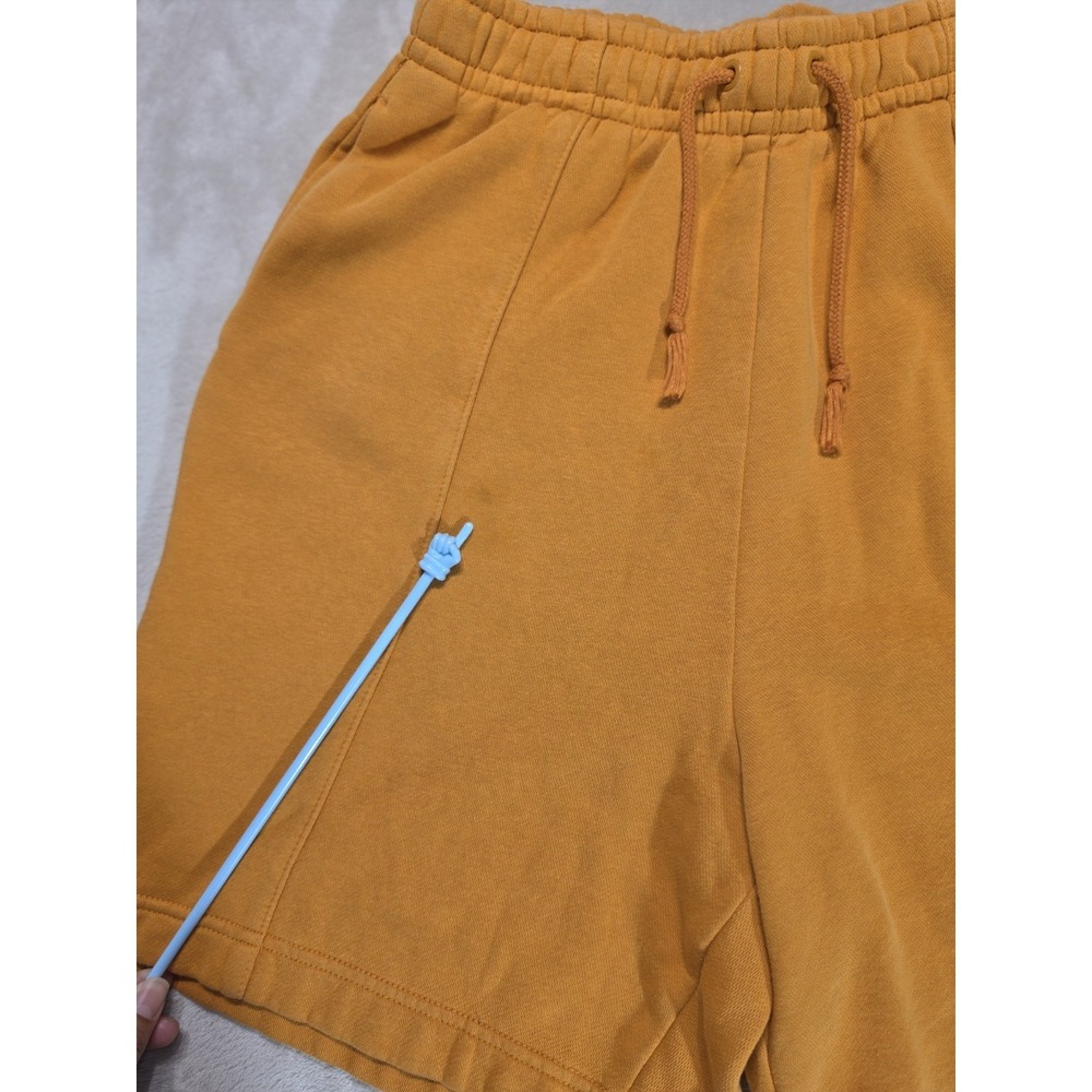 Nike Fleece Sweat Shorts XS Orange Swoosh Cotton Blend Athletic Lounge Casual - Picture 6 of 8